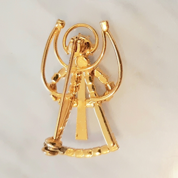 Angel Pin with Rhinestones - Picture 2 of 3
